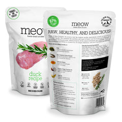 The New Zealand Natural Pet Food Co Meow Duck – repas complet idéal topper ou mixeur pour chats.