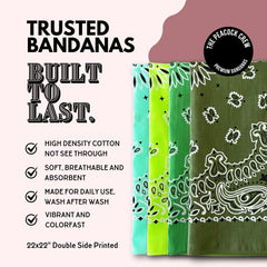 The Peacock Crew-bandana-vert-golf: teinte naturelle idéale pour activités en plein air.