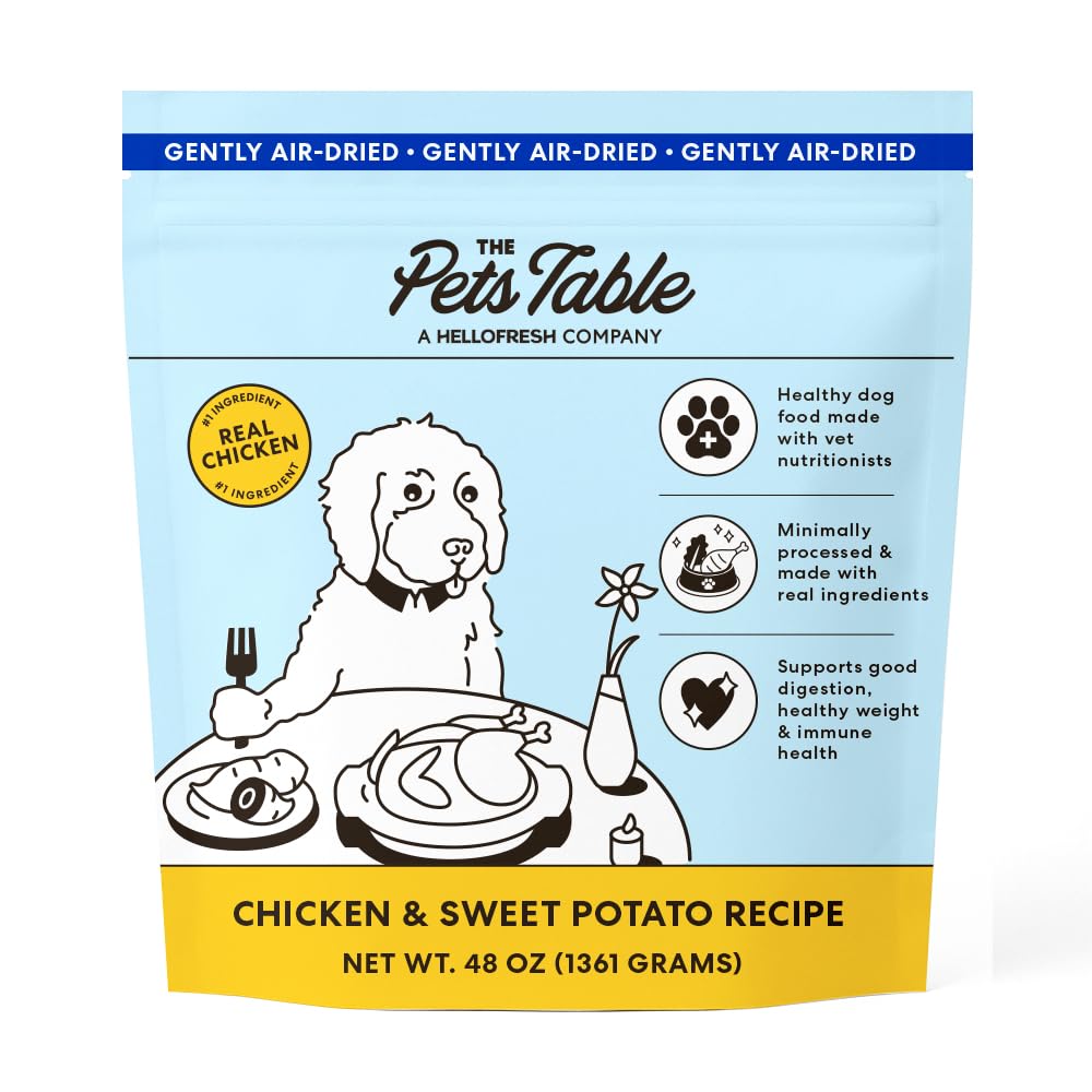 The Pets Table poulet et patate douce – nourriture pour chien air-seche, savoureuse et équilibrée.