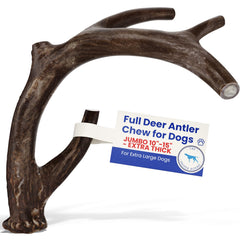 The Proper Hound corne de cerf entier jumbo, occupation naturelle et durable pour chien.
