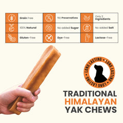 The Safe Dog Chew Company - Ingrédients simples: fromage Himalayen et jus de citron vert pour chien