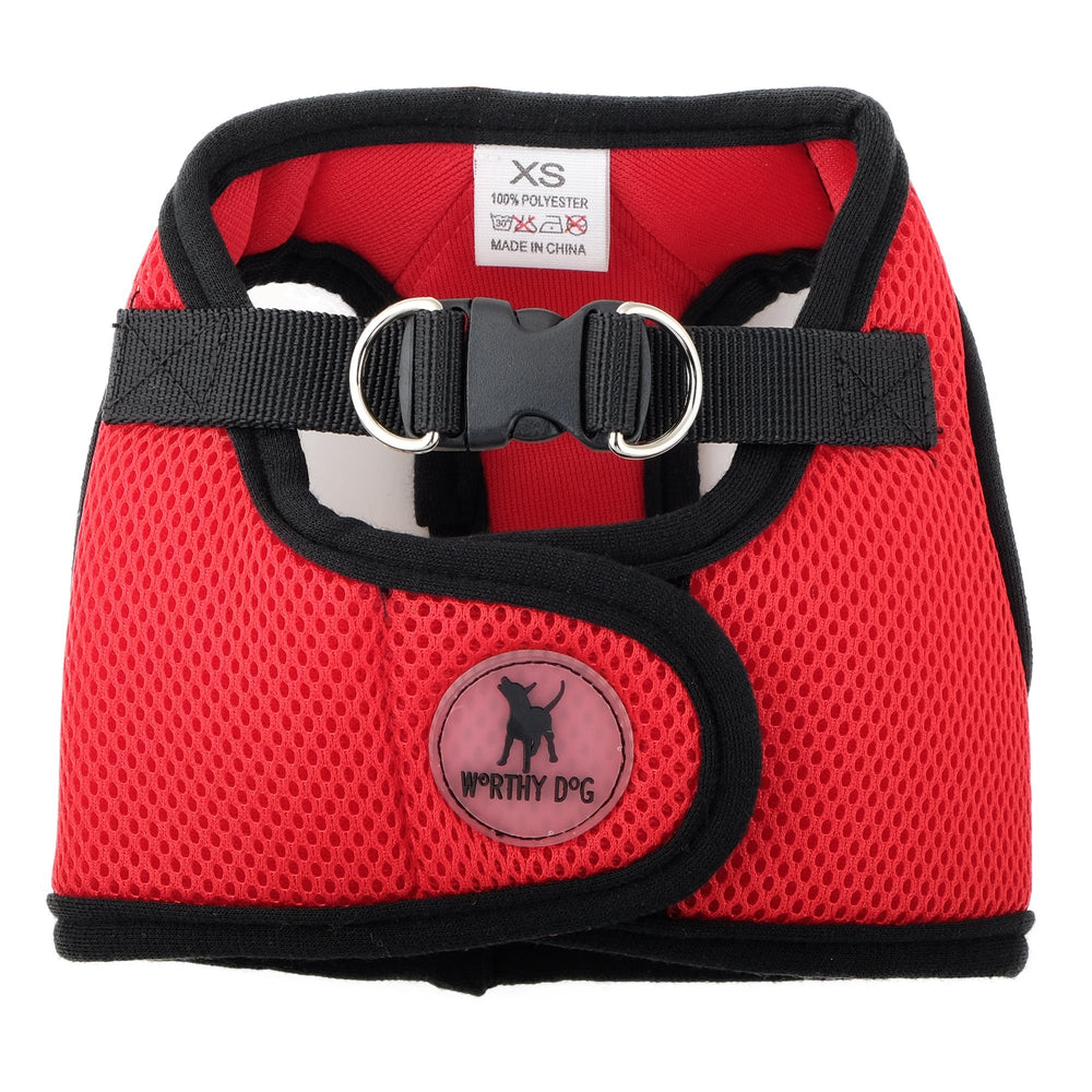 Harnais The Worthy Dog Step-In en maille respirante pour chien moyen, confort quotidien.