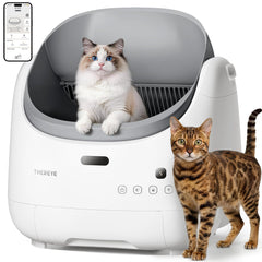 Thereye Litière Automatique ouverte augmente le confort du chat et l accès facile