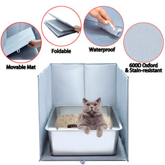 THINMUHAND Tapis litière amovible, nettoyage rapide et entretien facilité