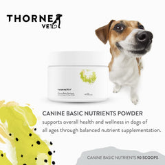 ThorneVet Canine Basic Nutrients – vitamines et minéraux essentiels pour chiens.