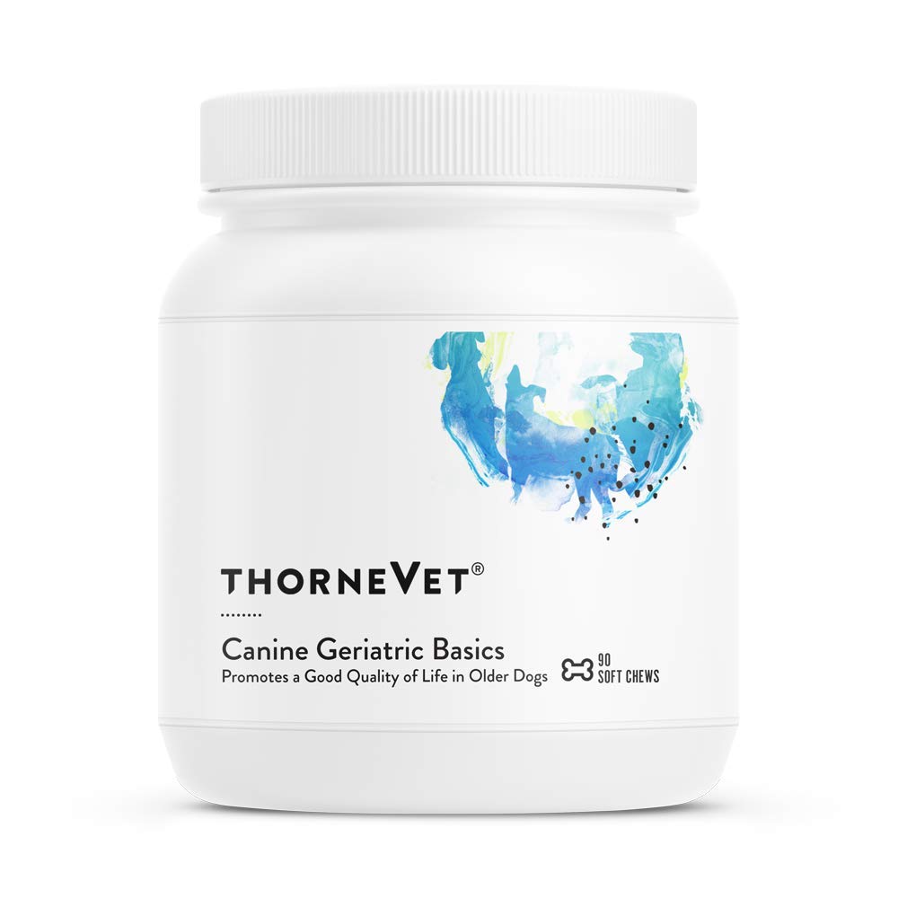 ThorneVET Canine Geriatric Basics : boîte du complément pour chiens seniors.