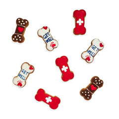 Thoughtfully Pets Get Well – biscuits canins décorés à la main avec décorations colorées.