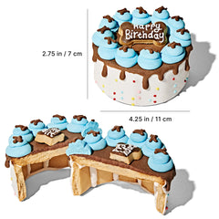 Thoughtfully Pets Gâteau bleu pour chiens format mini, facile à servir pour petites races.