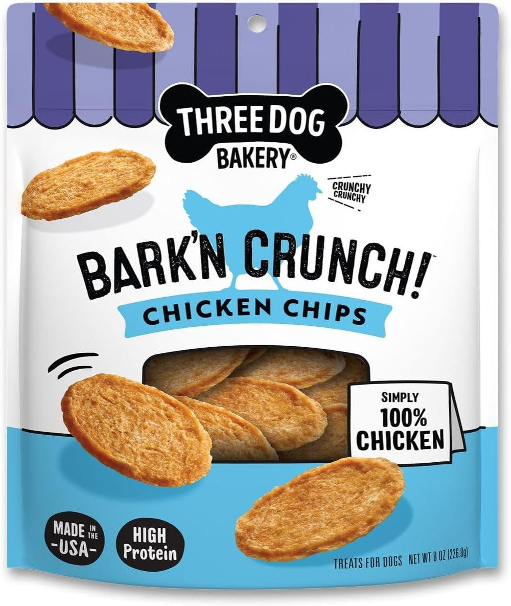 Friandise Bark'N Crunch au poulet 100 % : croquettes croustillantes pour récompenses.