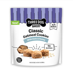 Three Dog Bakery biscuit à l'avoine classique pour chien, récompense naturelle