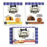 Three Dog Bakery biscuit beurre de cacahuète croustillant, sans arômes artificiels, parfait comme friandise.
