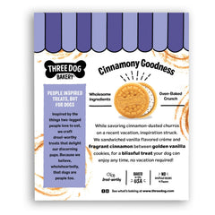 Three Dog Bakery emballage clair montrant la boîte de 13 oz.