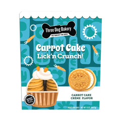 Three Dog Bakery Gâteau-carottes-lickncrunch-biscuit, croquant parfait comme récompense lors des jeux