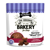 Three Dog Bakery emballage grain-free poulet-pomme, récompense pratique pour chien.