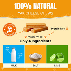 Tibetan Dog Chew bâton fromage yak sans additifs et sans gluten