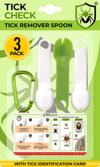 TickCheck cuillère extractrice tiques, lot de 3, utile pour humains et animaux.