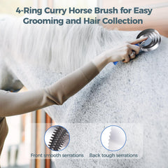 Tideme brosse curry poignée ergonomique: prise confortable pour de longues sessions de toilettage.