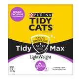 Boîte Tidy Cats multi-chat avec poignées, pratique pour le transport.