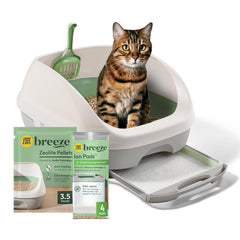 Tidy Cats Breeze System ouvert, démonstration d’un entretien facile.
