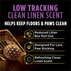 Purina Tidy Cats Performance Plus Tidy Feet, granules uniformes, distribution homogène.