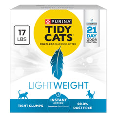 Purina Tidy Cats legere action instantanee, facilite le versement et l'entretien du bac.