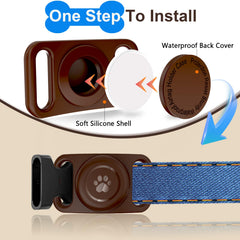 Etui Tieuwant 360° pour collier chien offre protection complète contre rayures.