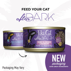Tiki Cat After Dark Pâté, premier ingrédient lapin, saveur naturelle.