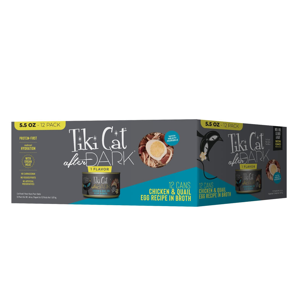 Tiki Cat After Dark: poulet effiloché pour chats adultes.