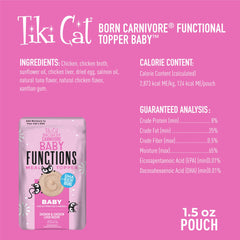 Portion pratique en sachet pour chatons, garniture mousse Tiki Cat.