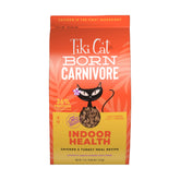 Emballage Tiki Cat Born Carnivore, nourriture sèche sans céréales de haute qualité.