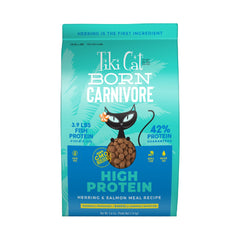 Tiki Cat Born Carnivore, sac de nourriture protéinée pour chats adultes.