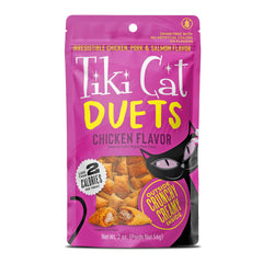 Tiki Cat Duets: croquant extérieur et cœur crémeux, friandise gourmande pour chat