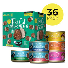 Tiki Cat Aloha Friends thon ahi et citrouille — bouillon hydratant et digestible.