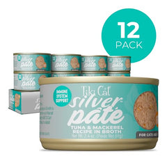 Texture crèmeuse de Tiki Cat Silver Pate adaptée aux chats âgés