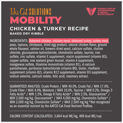 Glucosamine et chondroïtine dans Tiki Cat Solutions Mobilité pour les articulations.