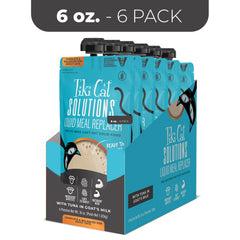 Tiki Cat Solutions thon lait chèvre, poche 6 oz, texture homogène facilitant l'alimentation.