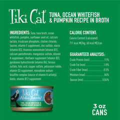 Chat et boîte Tiki Cat Aloha Friends sans céréales, alimentation complète