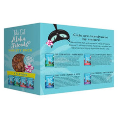 TIKI PETS Aloha Friends: chat dégustant du poisson, repas riche en protéines et hydratation.