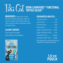 Topper Tiki Cat Born Carnivore Silver – bouillon riche pour l'hydratation