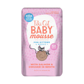 Tiki Cat Baby Mousse Saumon et Poulet: goût nutritif pour chatons en transition alimentaire.
