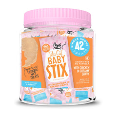 Tiki Cat Baby Stix, poulet dans sauce crème, friandise facile à lécher pour chatons.