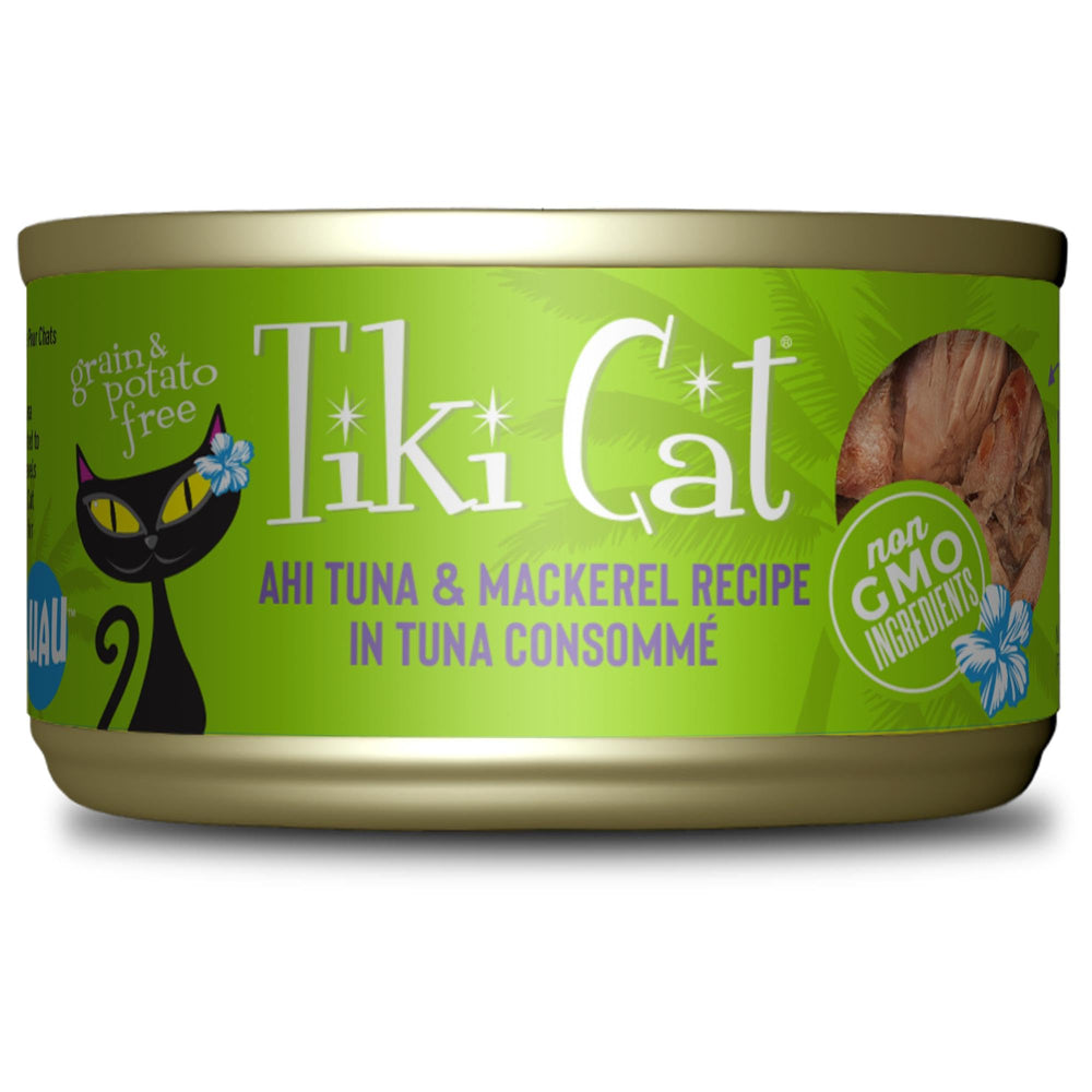 Tiki Cat conserve thon et maquereau en consommé, repas adultes riches en protéines.
