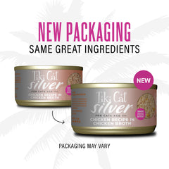 Tiki Cat Silver Comfort Shreds humidité élevée pour hydratation quotidienne.