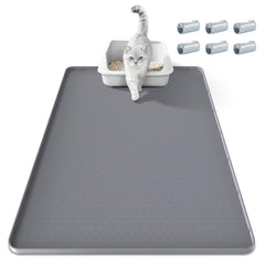 TIMOHCR tapis-litière-chat-34x22: protège le sol et réduit les projections.