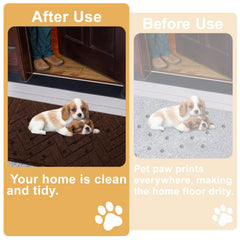 Tindbea Tapis pour chien — base TPR antidérapante, sécurité sur sol mouillé.