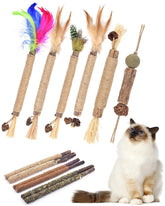 TINDTOP bâtonnets Silvervine pour chats, pack de 12, stimule le jeu et le bien-être.
