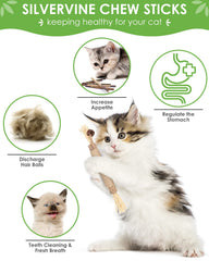 TINDTOP Silvervine bâton dentaire pour chats – aide potentielle à l'hygiène buccale.