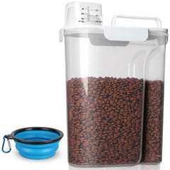 TIOVERY Conteneur alimentation animaux 6 quarts, rangement clair et pratique.