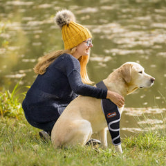 Tipoop orthese-coude-chien-dysplasie, stabilisation délicate pendant l'activité.