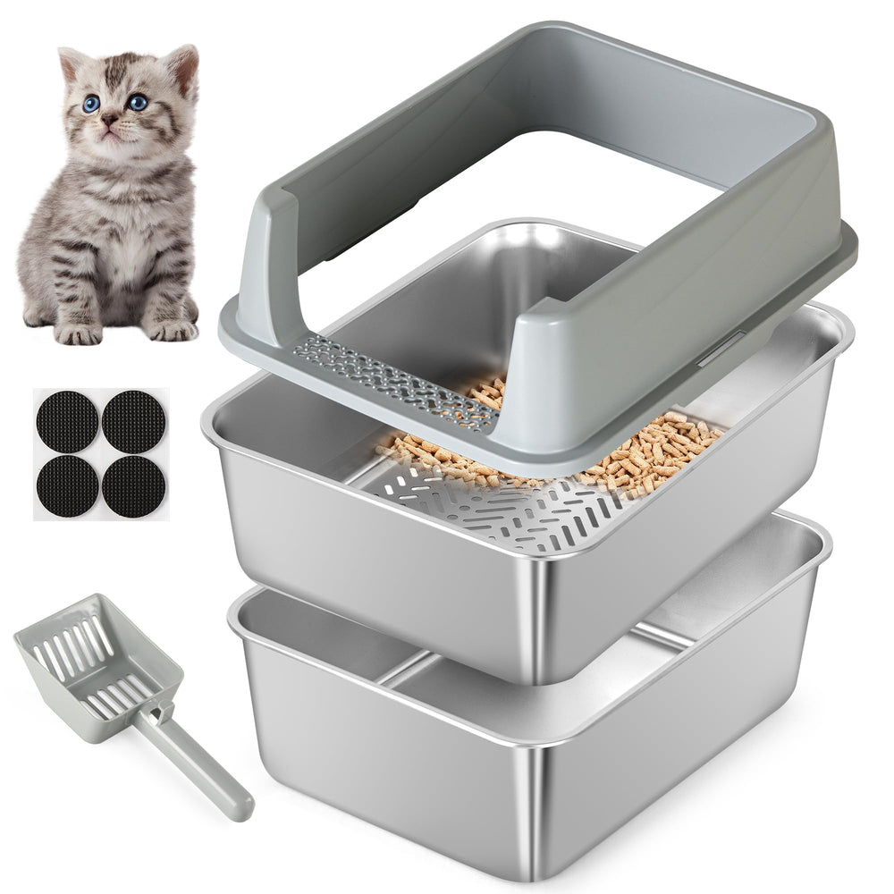 Le bac TIUUBT en acier inox offre durabilité et nettoyage facile.